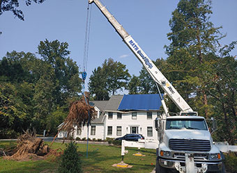 tornado storm cleanup crane project